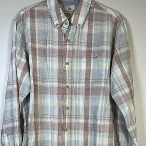 Weatherproof Mens Medium Long Sleeve Button Down 100% Cotton Multicolor  Outdoor